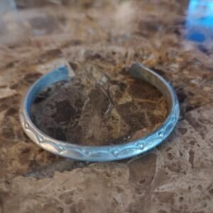 Sterling Silver Native American Indian Cuff Bracelet LGP Vintage Design